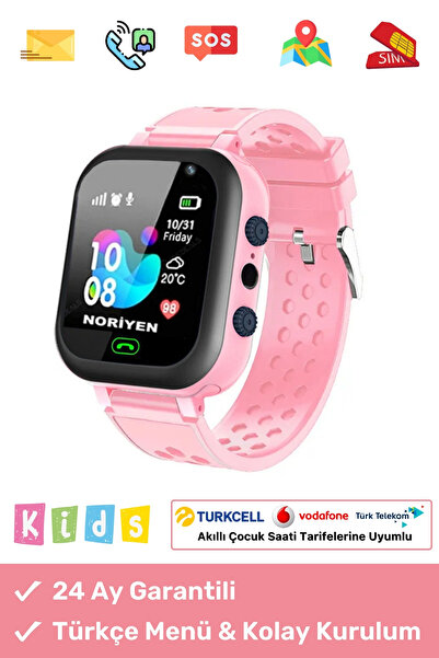 Allians Kız Çocuklar İçin Q21 Model Akıllı Saat, Sim Kartlı, Konum Takip, Pembe