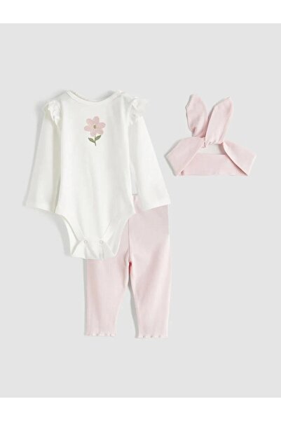 LC Waikiki Floral Printed Baby Girl Set 3-Piece (S6)