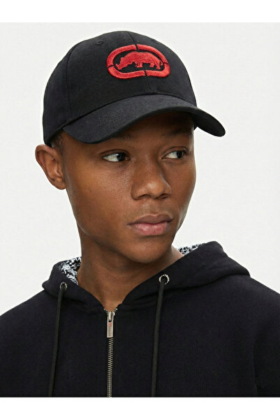 ecko unltd. قبعة KEATS سوداء مطرزة للجنسين