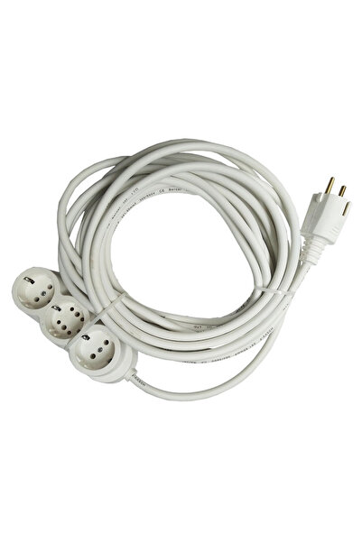 ALIEN Prelungitor cauciucat bachelita 3cai 10m 3×1.5mm2 alb