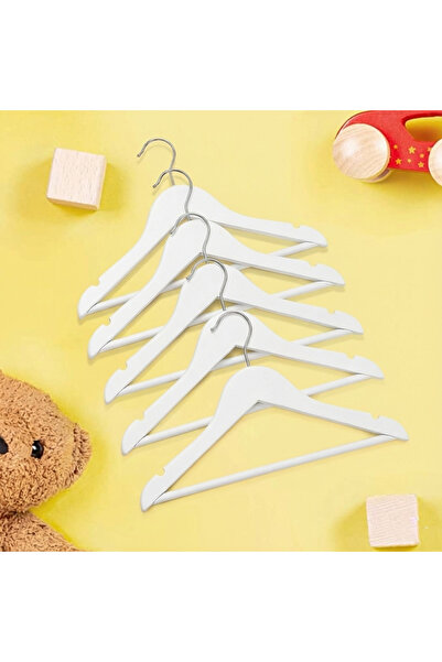 Faravis Atelier Ahşap Çocuk Elbise Gömlek Askısı Bebek Askısı Kıyafet ve Elbi...