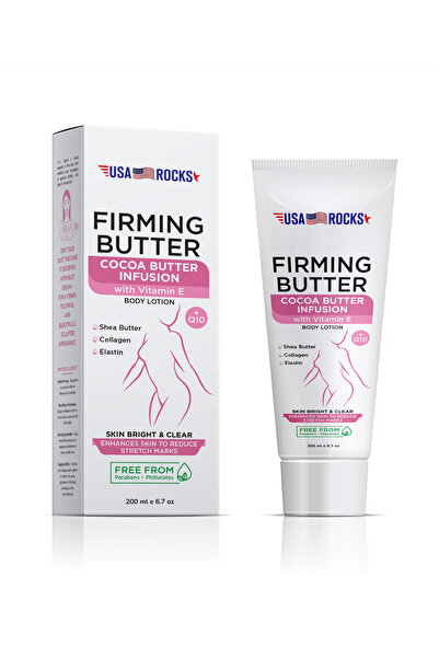 USA Rocks لوشن الجسم بالزبدة لشد الجسم