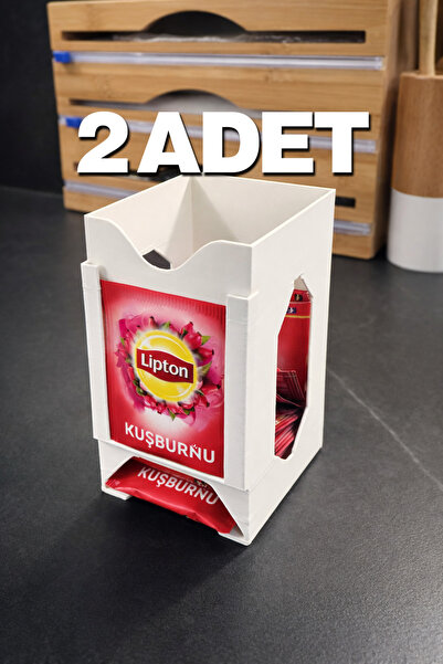 loftico Poşet Çay Standı (Tekli / İkili / 4’lü) Kolay Poşet Demleme Çay Depol...