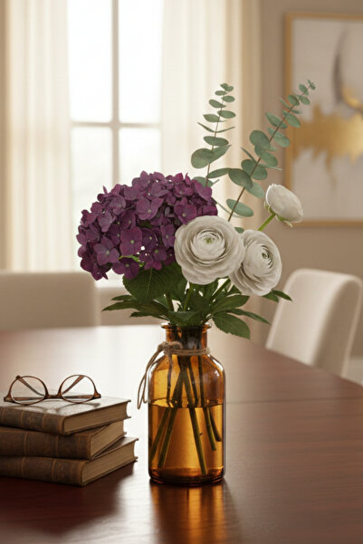 EA Home Concept Elysian Amber Renk Rustik Vazo 20 cm