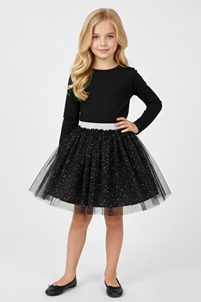 Çocuksan Baby&Kids Wear Siyah Simli Kız Çocuk 23 Nisan 29 Ekim 19 Mayıs Düğün...