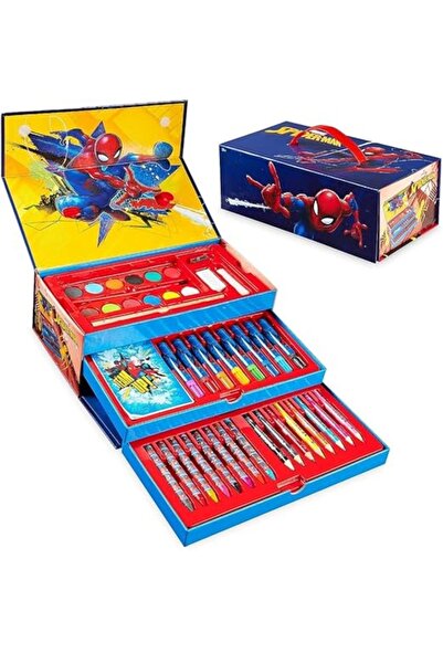 LunaDefano CARTOON Marvel Örümcek Adam 52 Parça Çocuk Boyama ve Kırtasiye Set...