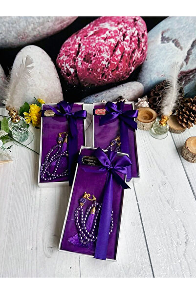 asia collection Cotton Cloth, Pearl Prayer Beads, Hajj Umrah Gift, 10 Pcs