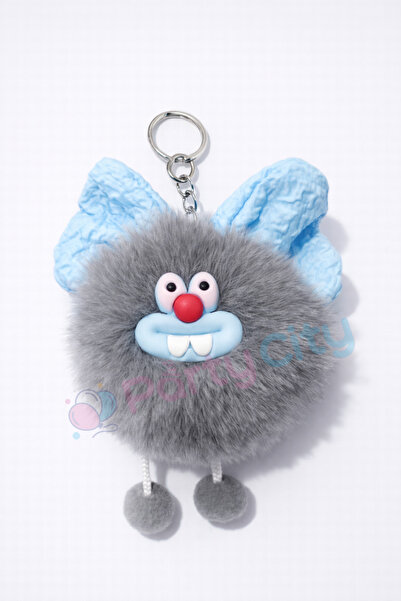Party City Plush Monster Keychain |   Soft Furry Cute Figure |   Bag & Key Or...