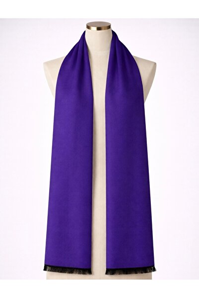 Dervişan İpekçilik Düz Lila Saf Kaşmir Kaşkol/Atkı