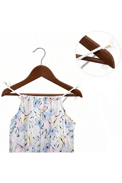 Faravis Atelier Wooden Children's Clothes and Shirt Hanger Baby Hanger Clothing and Dress Hanger 10 Pieces 1St Quality