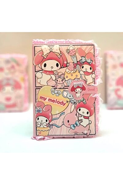 synshop My Melody Magnetic Soft Leather Ruffle Ribbon Planner Memory Diary No...