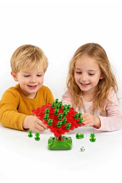 ESEMİZ Kurbağa Denge Ebeveyn Çocuk Etkileşimi Eğitici Oyuncak Kurbağa Ağacı D...