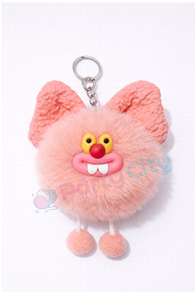 Party City Plush Monster Keychain |   Soft Furry Cute Figure |   Bag & Key Or...