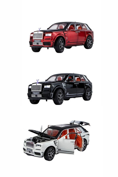 welcomein Oyuncak Die-Cast Kutulu Standı 1:32 Ölçek Kapıları Bagajı ve Kaputu Açılan ÇekBırak Işık Ve Sesli RR