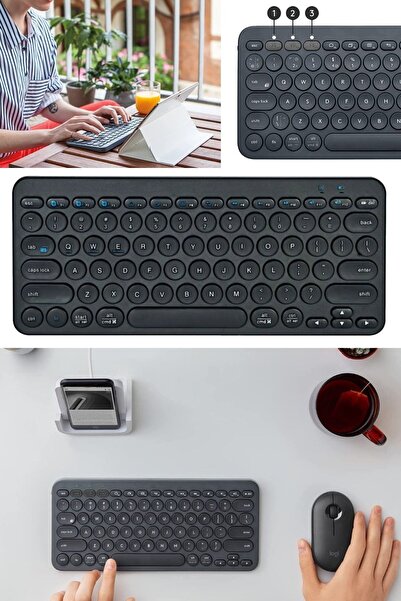 Munico Laptop & Pc Için Kablosuz Bluetooth Klavye Çoklu Cihazlar Mini Tuş Tak...
