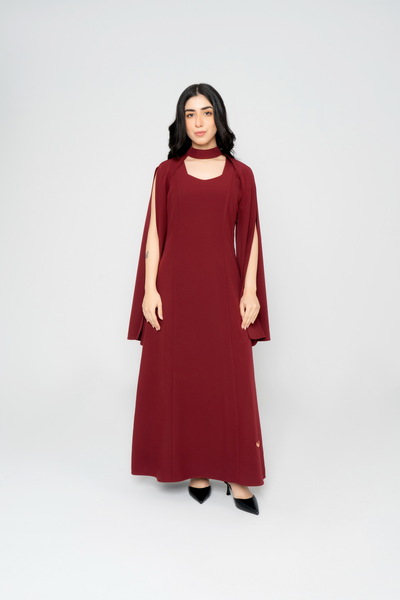 Obaha Dress with separate sleeves and a cut