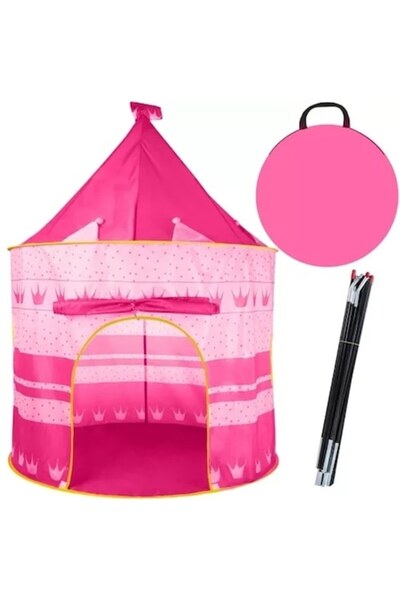 KRUZZEL Play Tent for Kids - Pink Castle