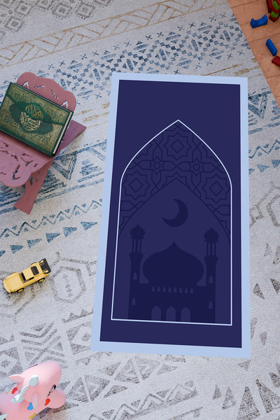 Charmbi Special Design Prayer Rug for Children – Non-Slip Base & Colorful Pat...