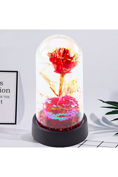 Three top online Trandafir de cristal etern într-o cupolă cu iluminare LED și...