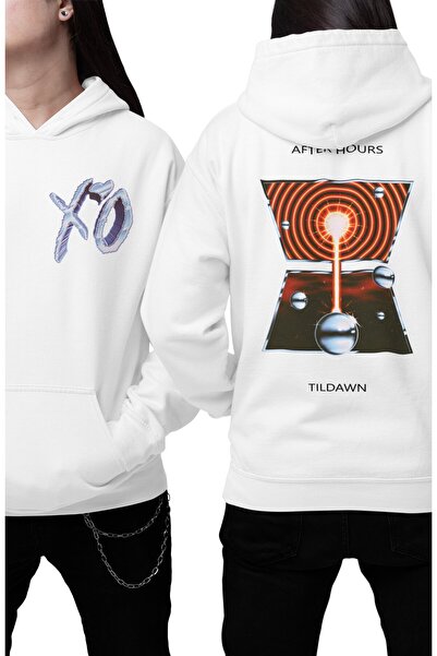 Fuddy Moda Hanorac unisex XO After Hours cu imprimeu pe spate Tildawn tricou ...