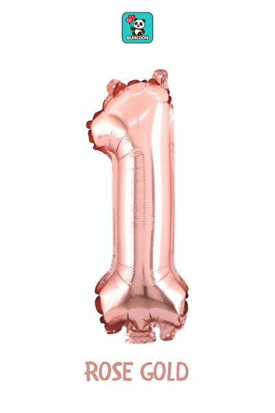 Bunloon Rose Gold Color 1 Number Foil Balloon 34 Inches (76 cm)
