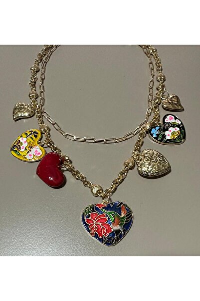 KARE ACCESORIES Marka Model Kalp Charm Altın Renk Kolye