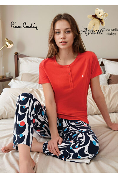 Pierre Cardin Γυναικείο σετ πιτζάμες με Βαμβάκι και Μοντάλ κουμπιά (με αρκουδ...