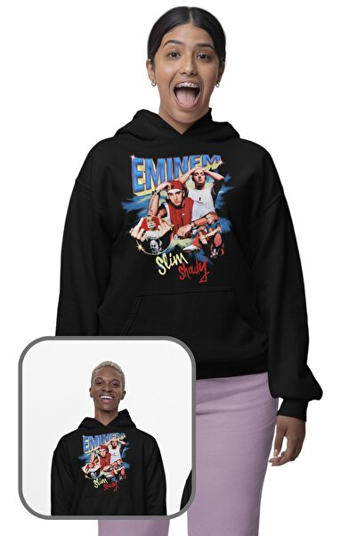 Fuddy Moda Hanorac unisex cu glugă cu imprimeu Eminem Slim Shady tricou , Han...