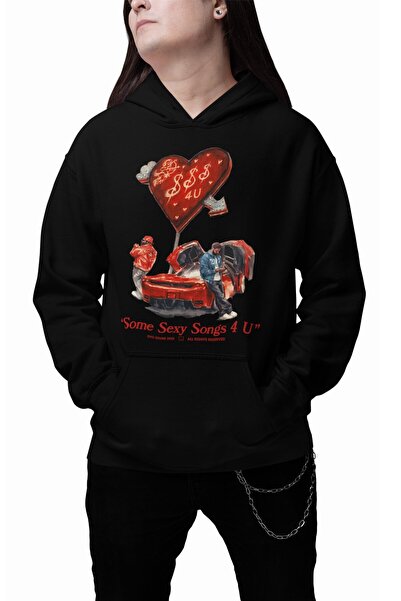 Fuddy Moda Unisex Φούτερ με κουκούλα με στάμπα Drake Some Sexy Songs 4 U, Ove...