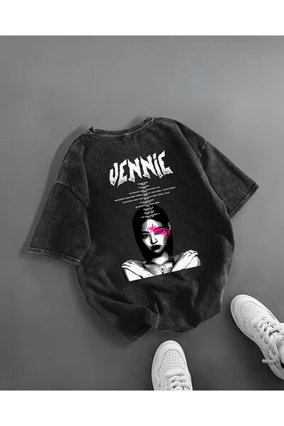 Le Savu تي شيرت Jennie مطبوع قابل للغسل للجنسين قصة فضفاضة فينتاج