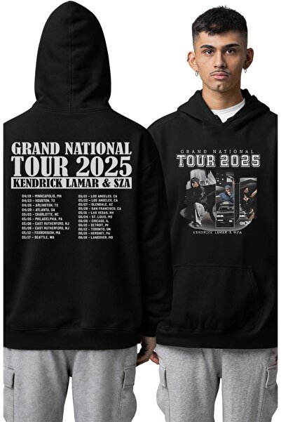 Fuddy Moda Unisex φούτερ με κουκούλα με στάμπα Kendrick Lamar Sza Grand Tour,...