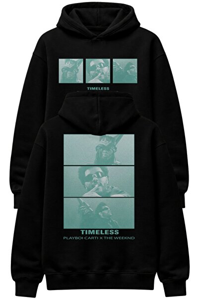 Fuddy Moda سويت شيرت بقلنسوة مطبوع عليه Timeless The Weeknd للجنسين، هودي بتص...