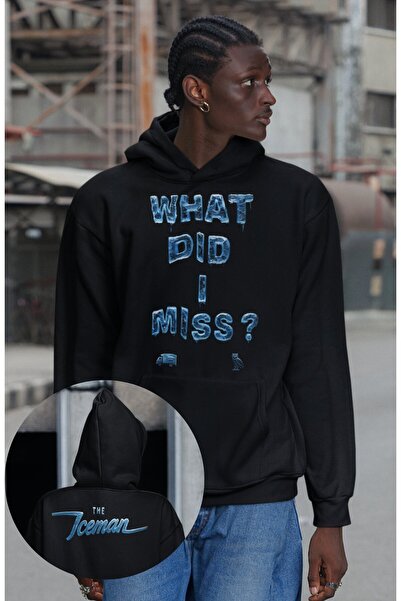 Fuddy Moda سويت شيرت بقلنسوة مطبوع عليه Iceman Drake Ense للجنسين، هودي بتصمي...