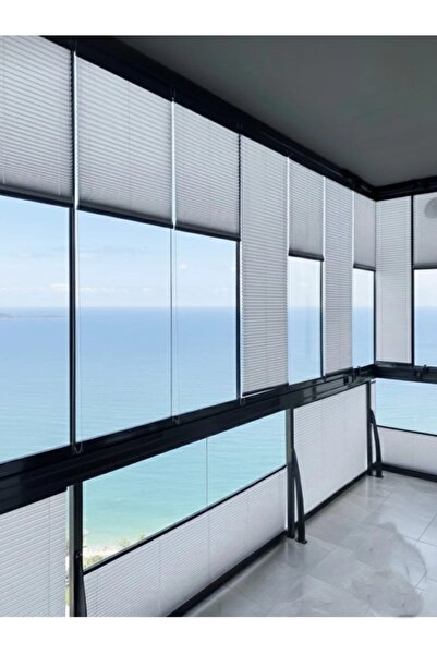 ARBEN Plise Katlanır Cam Balkon Perdesi - Ofis Perdesi - Mutfak Perdesi - Sal...