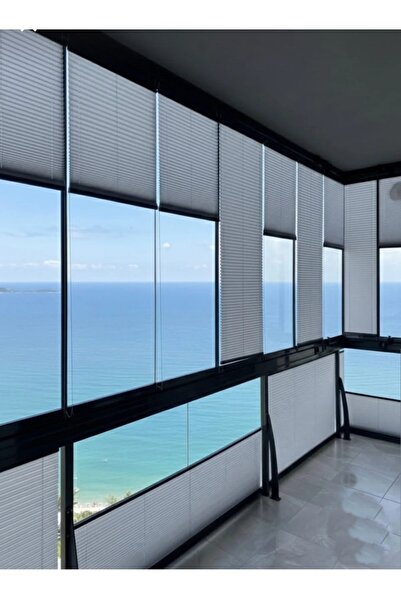 ARBEN Plise Katlanır Cam Balkon Perdesi - Ofis Perdesi - Mutfak Perdesi - Sal...