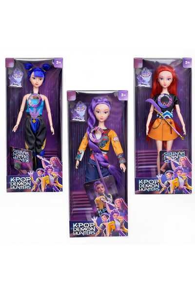 First Choice set 3 KPOP Demon Hunters Dolls 29.5cm with Music and LED Light