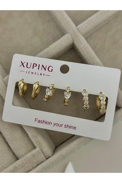 Butik XUping 14K 6lı küpe seti