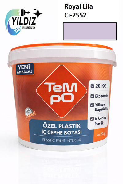 Tempo İç Cephe Plastik Boya 20 KG – Ekonomik, Mat - Royal Lila