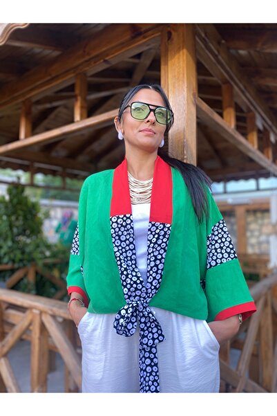 DİVİTİN özel tasarım ham keten kimono