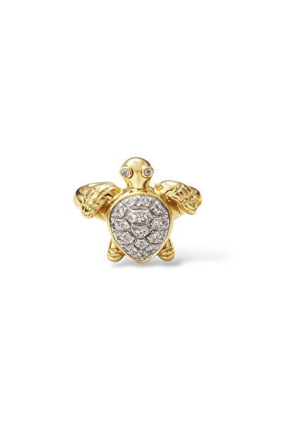 neslyaccessories Turtle shaped stone ring
