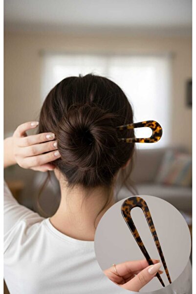 MutluBiDünya U Şekilli Topuz Çubuğu Topuz Firketesi U Toka Topuz Tokası