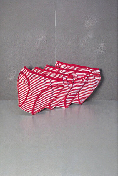 PAPATAY 7423 Women's Standard Normal Waist Soft Fabric Breathable Striped Pat...