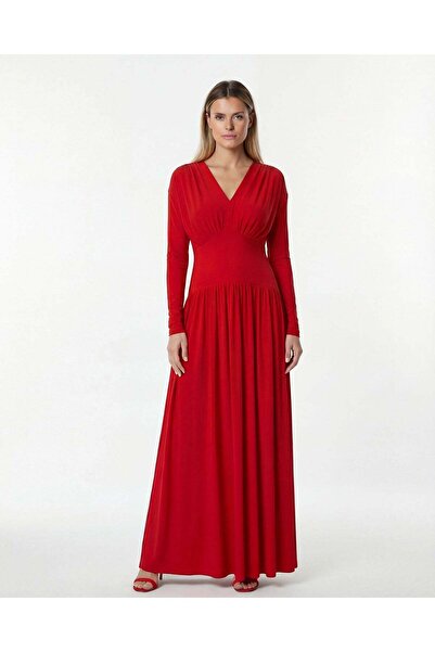 Magdarel Lynora Coral Red Dress