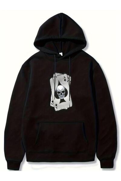 bellanova Unisex Μαύρο Oversize Φούτερ με 3 Κλωστές - Εκτύπωση Υψηλής Ποιότητ...