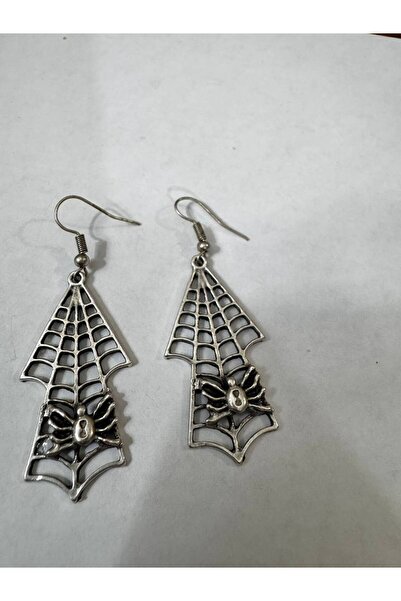 Yuchicly Web Arrow Charm – Silver Color Unisex Dangle Earrings with Spider De...