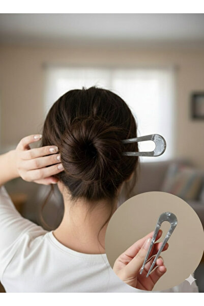 MutluBiDünya U Şekilli Topuz Çubuğu Topuz Firketesi U Toka Topuz Tokası