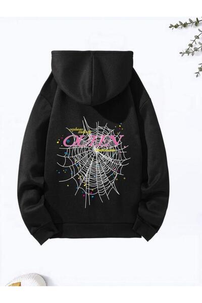 bellanova سويت شيرت أسود للجنسين قصة فضفاضة 3 Thread Shardonlu - جودة ممتازة ...