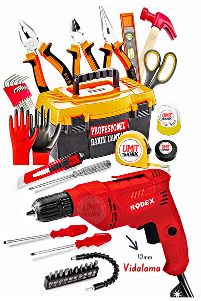 PROXTECH Rodex 10mm Darbeli Matkap Çekiç Pense Makas,Metre,Terazi Profesyonel...
