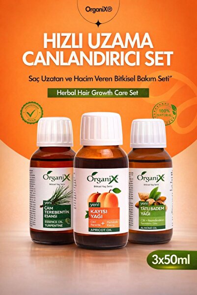 Organix Hızlı Uzama & Gürleştirme Seti | Saç Uzamasını Destekleyen Bitkisel B...