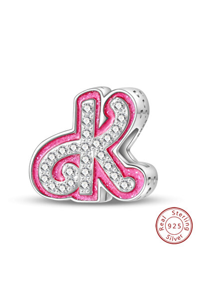 Choice9 PAC1236-K 925 Silver Color Princess Pink 26 Letters Love Charms Beads...